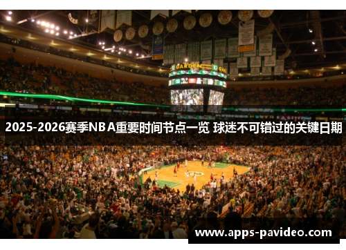 2025-2026赛季NBA重要时间节点一览 球迷不可错过的关键日期 2025-2026赛季NBA重要时间节点一览 球迷不可错过的关键日期