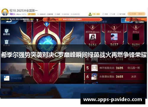 希季尔强势突袭对决C罗巅峰瞬间绿茵战火再燃争锋荣耀